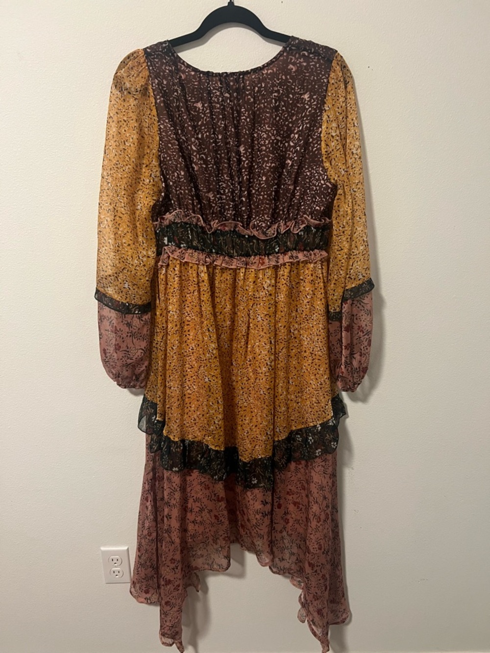 Vici Collection Multicolor Boho Tiered Midi Dress - Picture 4 of 4